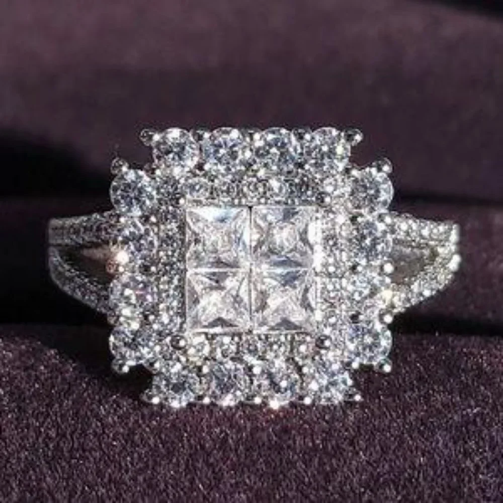 New Luxury solid 925 sterling silver  Ring, cute Ring, shiny Ring. - Picture 5 of 8
